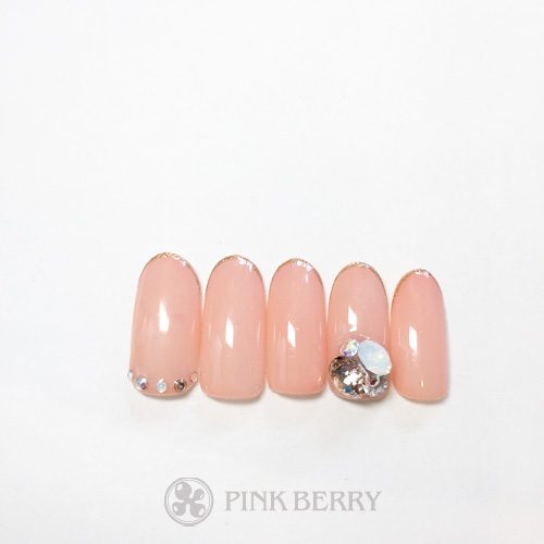 ネイルサロンピンクベリーネイルサンプルfreesia01| 松山市ネイルサロンピンクベリー