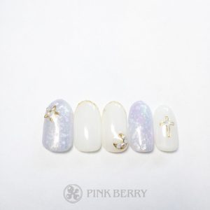 ネイルサロンピンクベリーネイルサンプルfreesia06| 松山市ネイルサロンピンクベリー