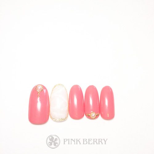 ネイルサロンピンクベリーネイルサンプルpoppy01| 松山市ネイルサロンピンクベリー