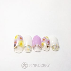 ネイルサロンピンクベリーネイルサンプルstatice04| 松山市ネイルサロンピンクベリー