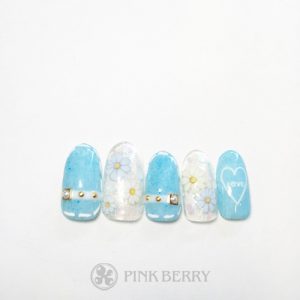 ネイルサロンピンクベリーネイルサンプルstatice07| 松山市ネイルサロンピンクベリー