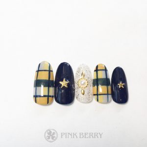 ネイルサロンピンクベリーネイルサンプルstatice08| 松山市ネイルサロンピンクベリー