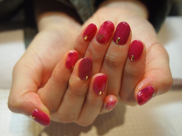 ボルドーネイル｜松山市ネイルサロンピンクべりー