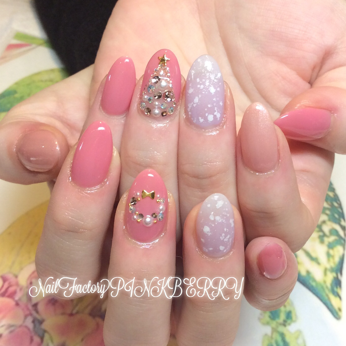 クリスマスネイル｜松山市ネイルサロンピンクベリー