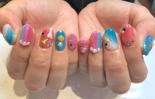 夏ネイル｜松山市ネイルサロンピンクベリー
