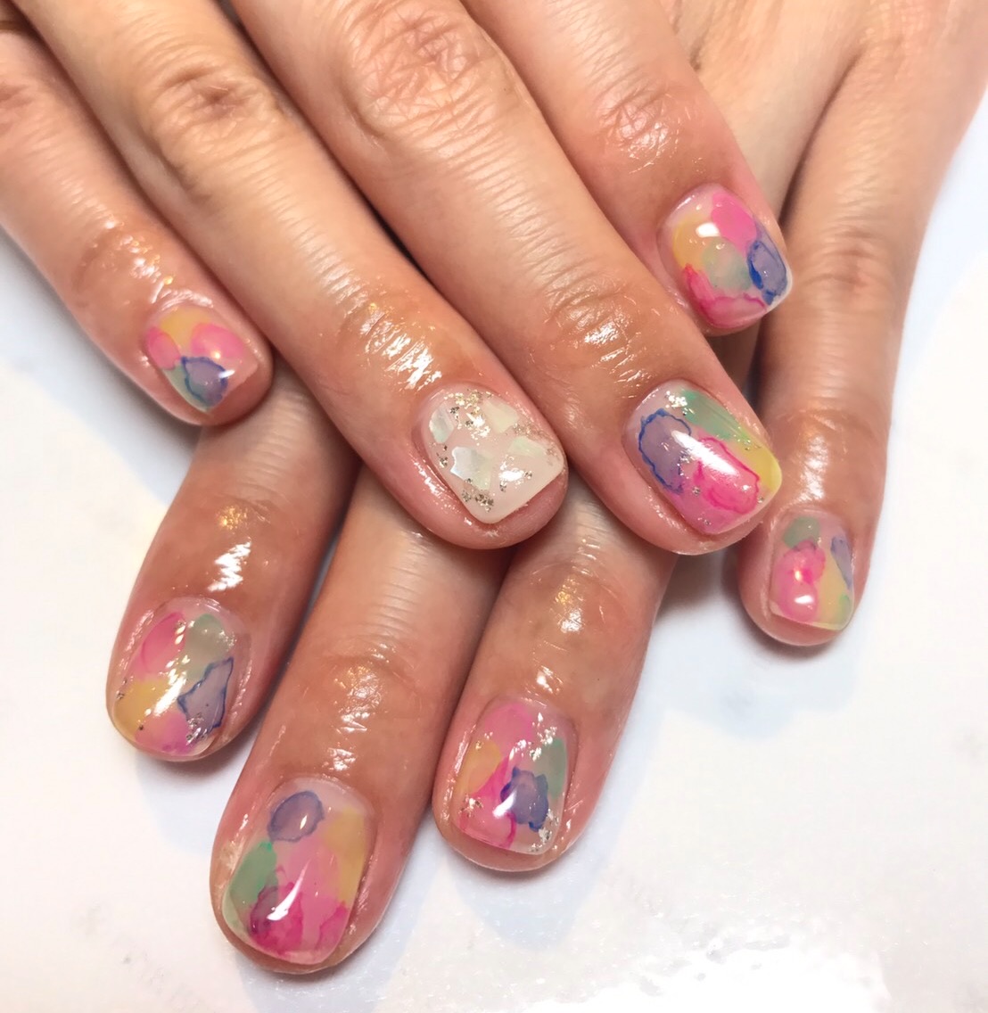 カラフルネイル｜松山市ネイルサロンピンクベリー