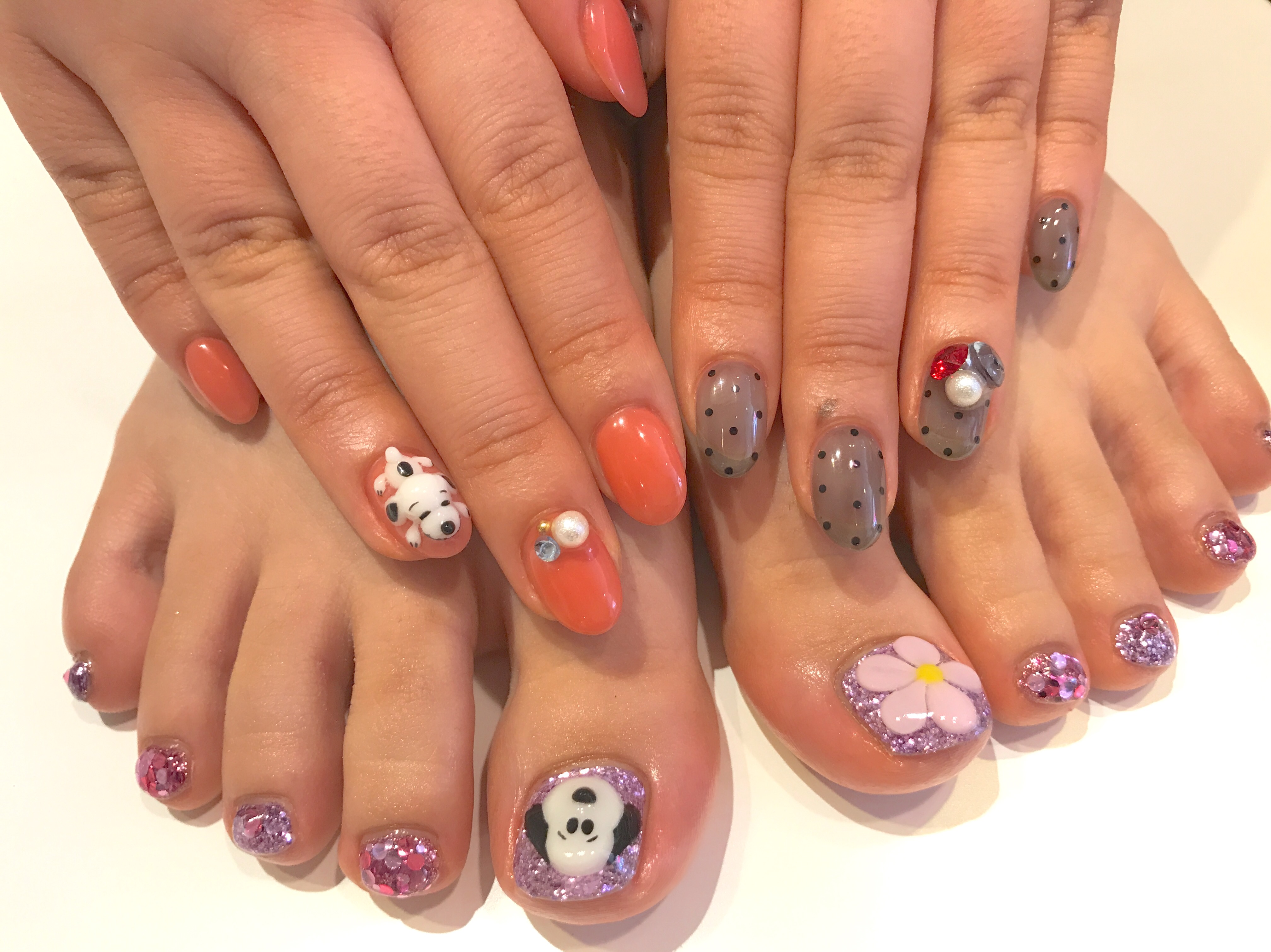 スヌーピーネイル｜松山市ネイルサロンピンクベリー