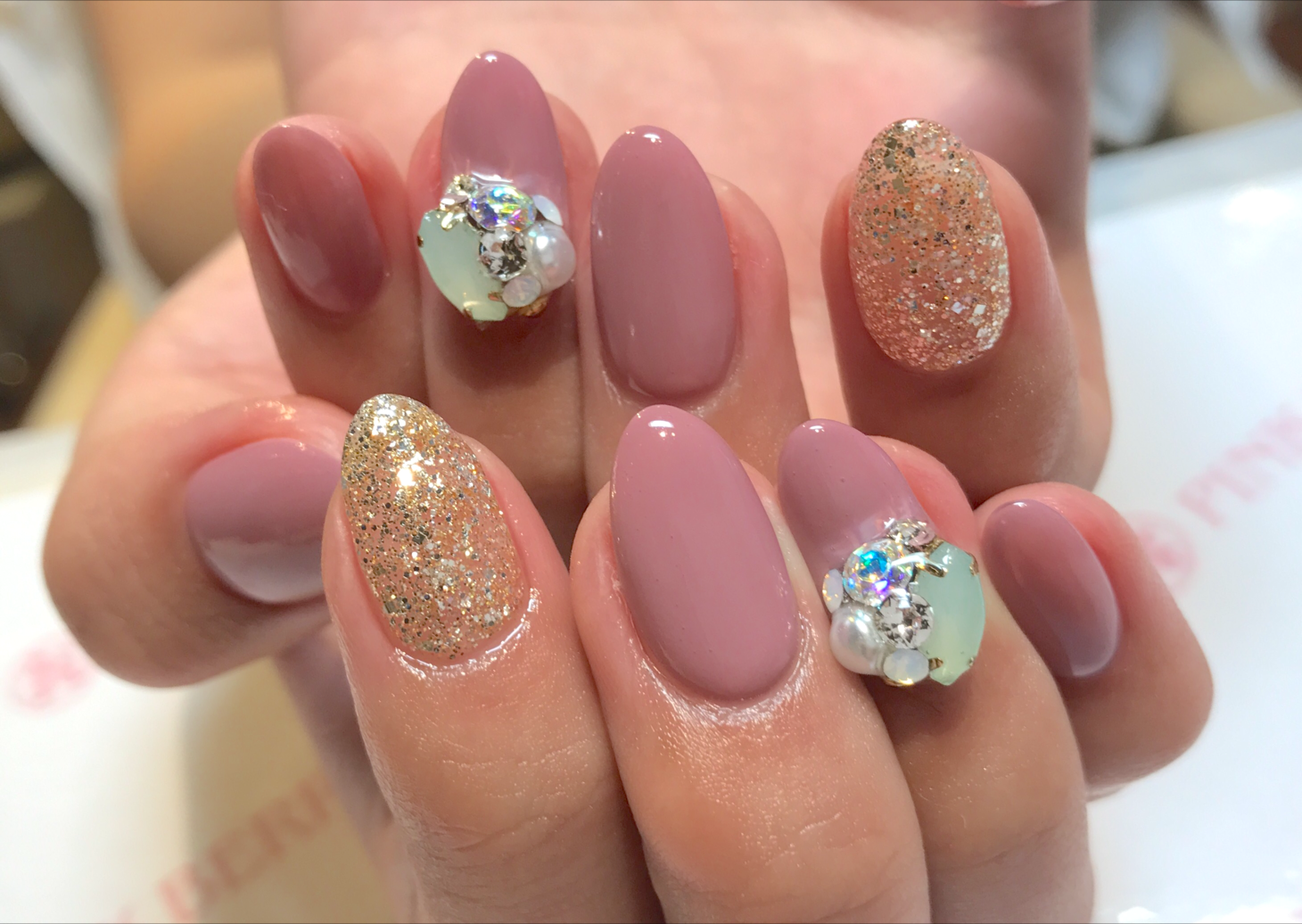 ワンポイントネイル｜松山市ネイルサロンピンクベリー