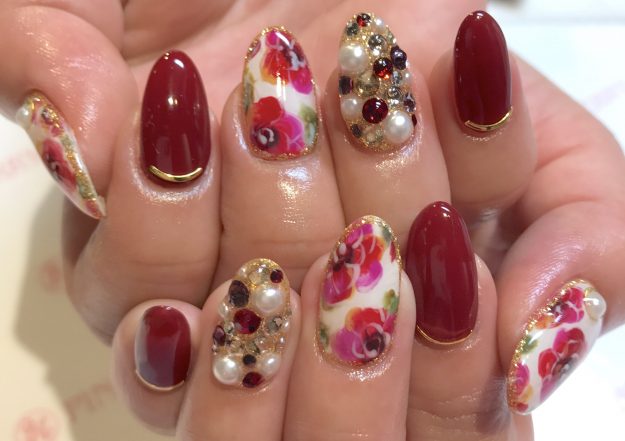 フラワーネイル｜松山市ネイルサロンピンクベリー