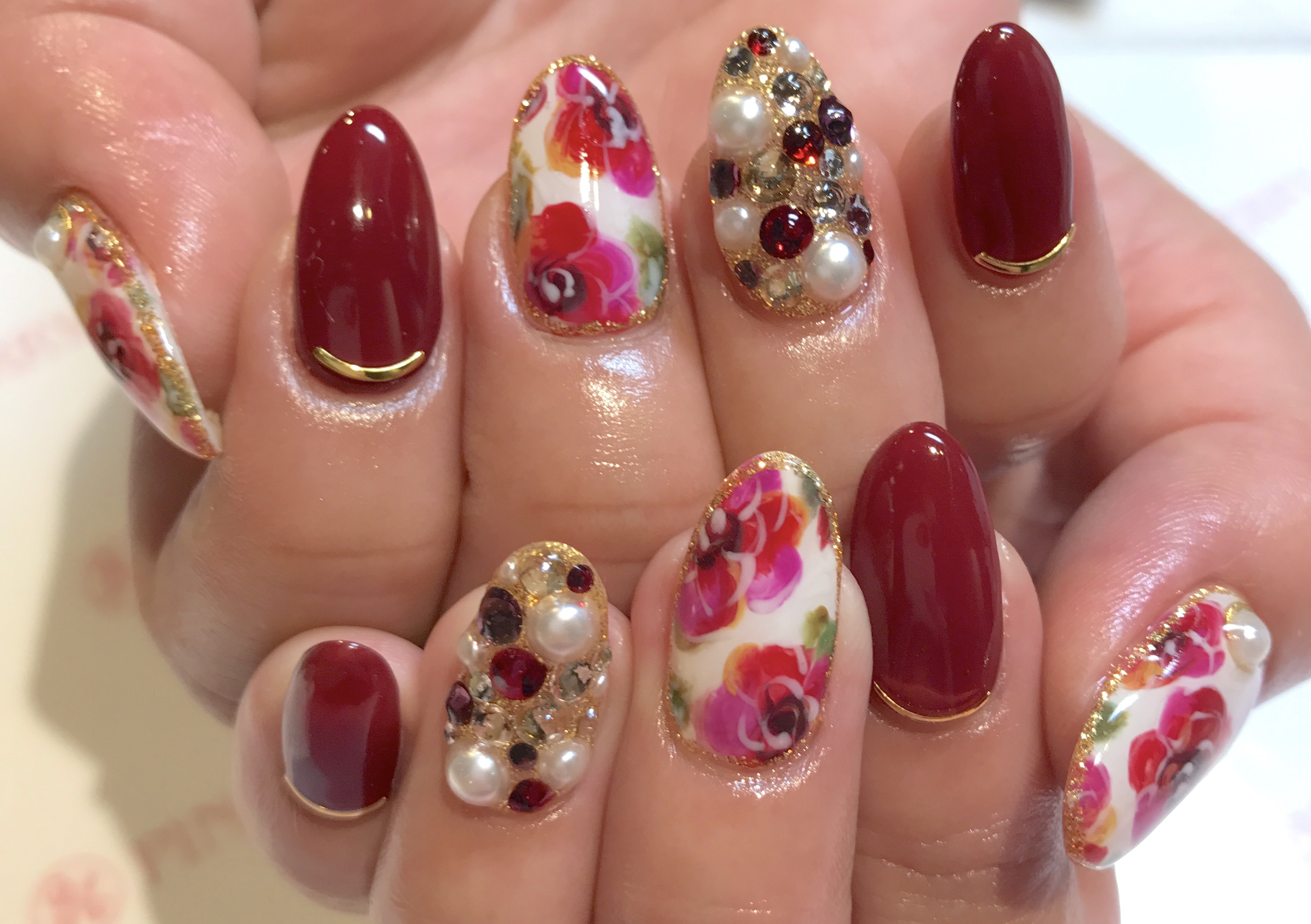 フラワーネイル｜松山市ネイルサロンピンクベリー