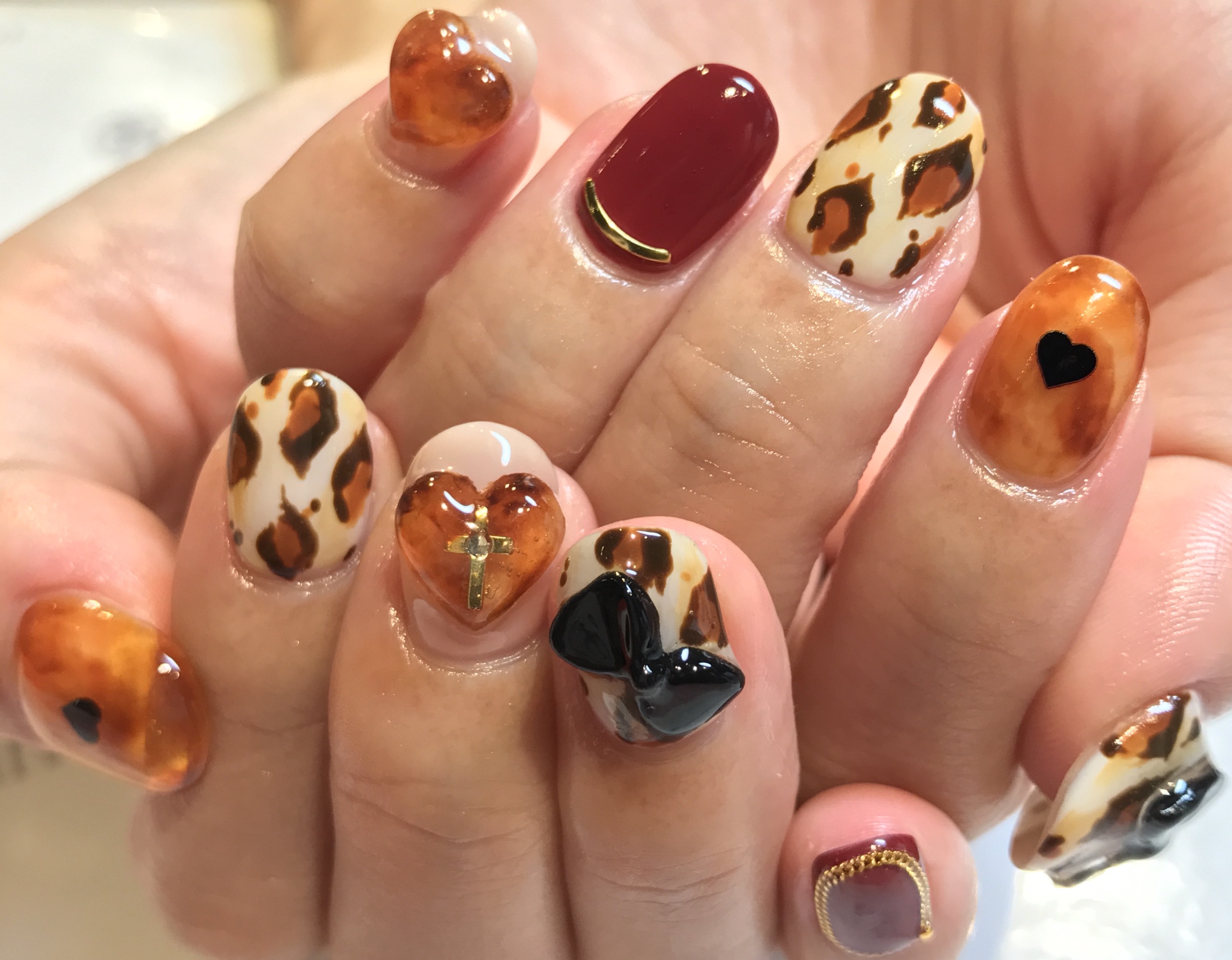 べっ甲ネイル｜松山市ネイルサロンピンクベリー