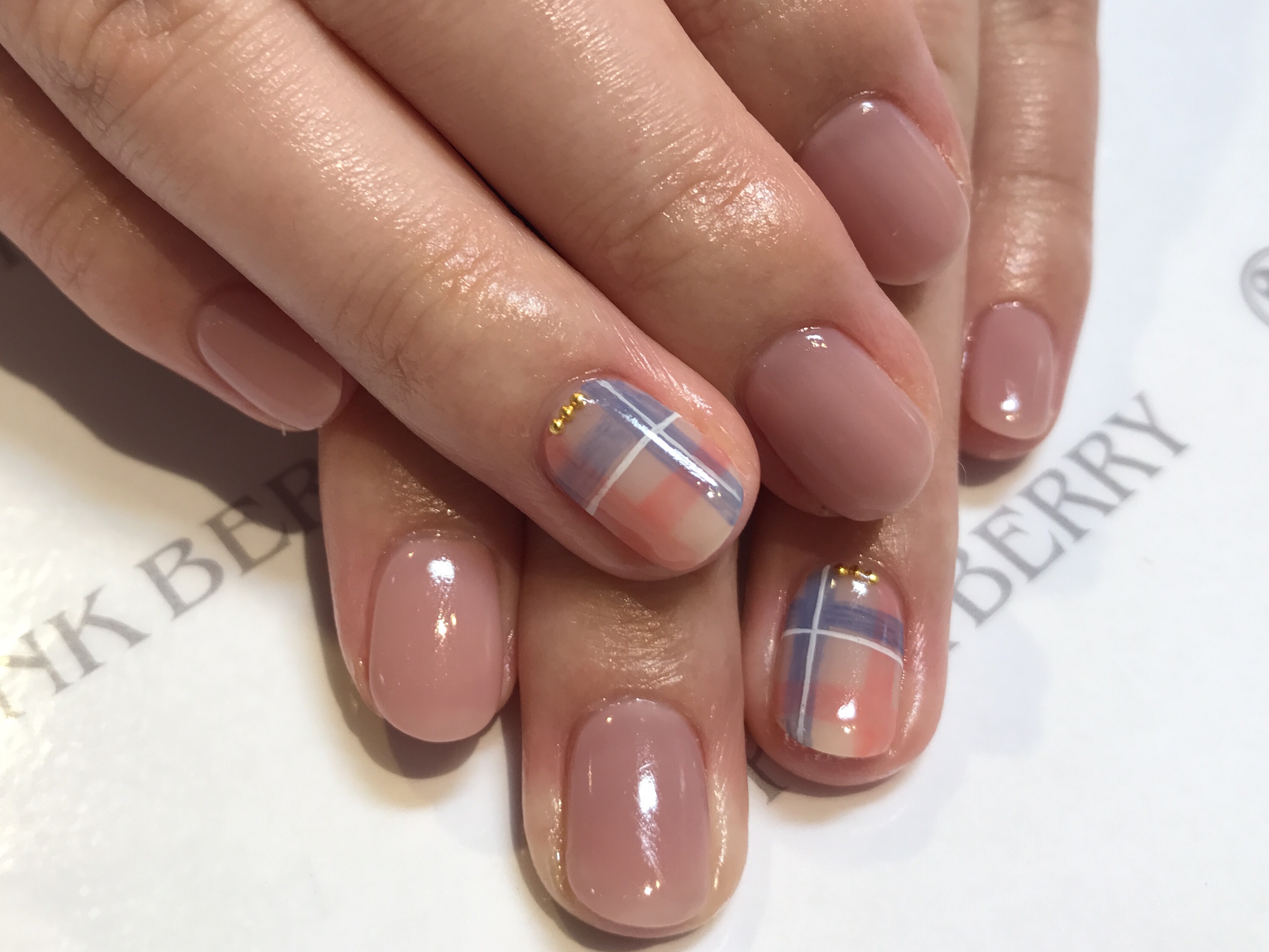 チェックネイル｜松山市ネイルサロンピンクベリー