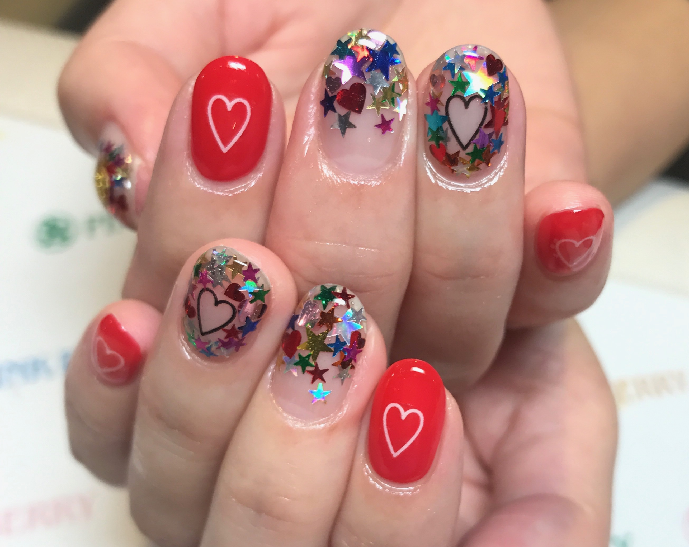 カラフルネイル｜松山市ネイルサロンピンクベリー