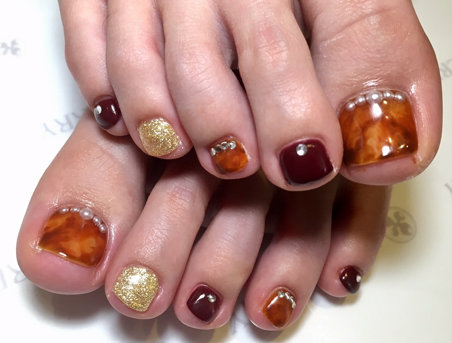 べっ甲ネイル｜松山市ネイルサロンピンクベリー