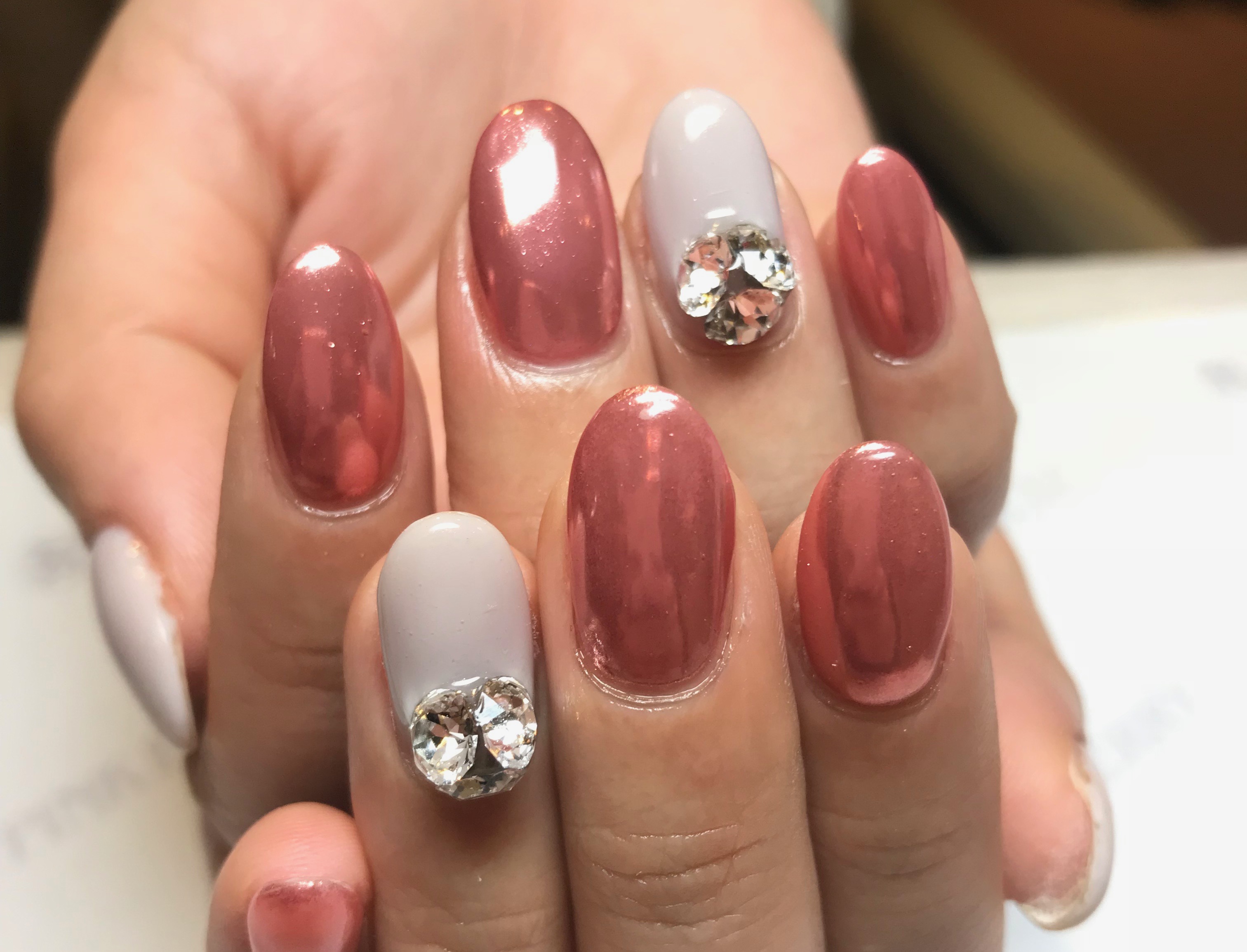 ミラーネイル｜松山市ネイルサロンピンクベリー