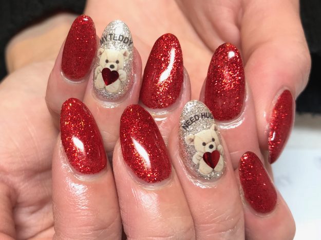 バレンタインネイル｜松山市ネイルサロンピンクベリー