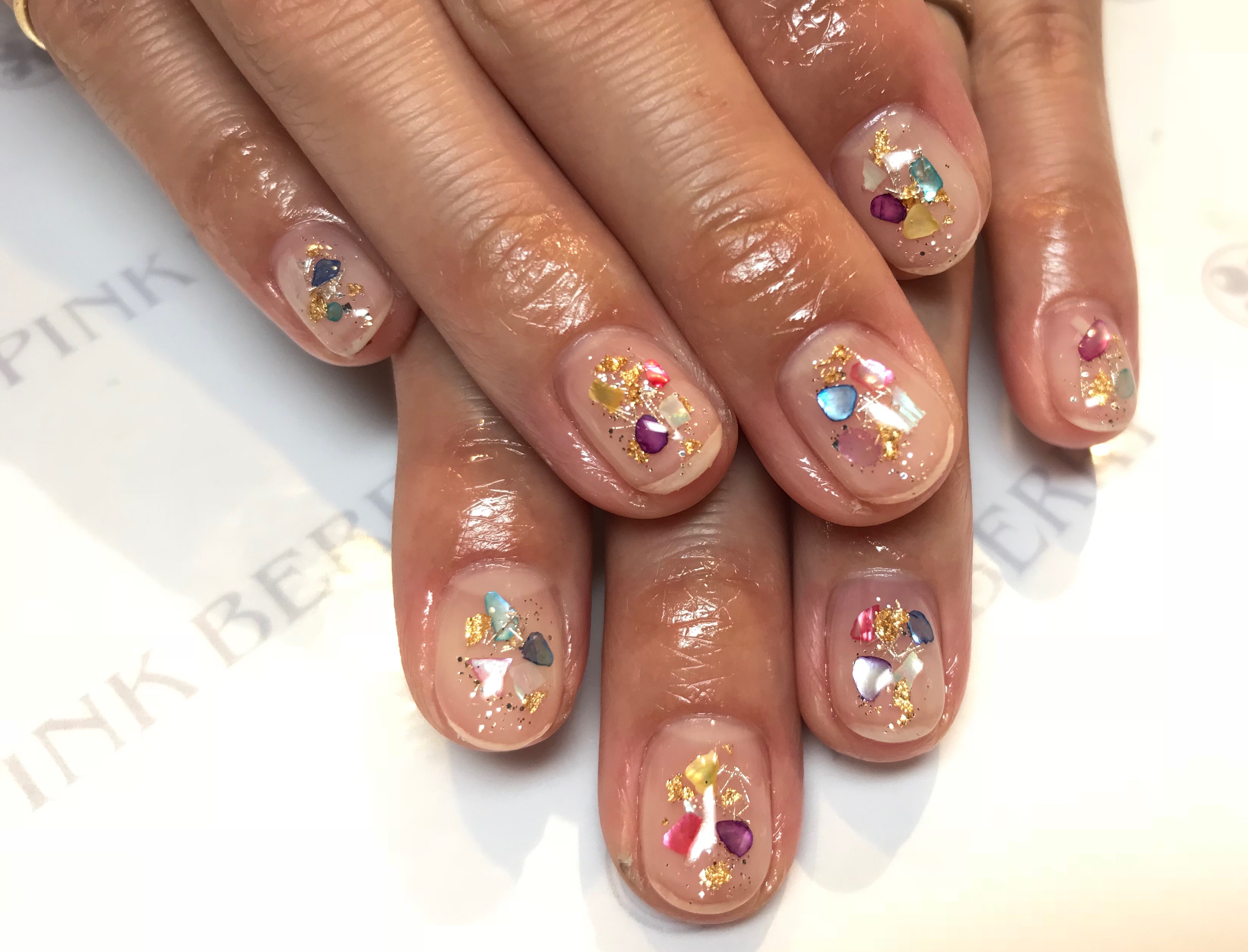 シェルネイル｜松山市ネイルサロンピンクベリー
