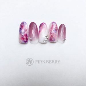 トレンドアート５月 Marie編 松山市のネイルサロンピンクベリー Pink Berry