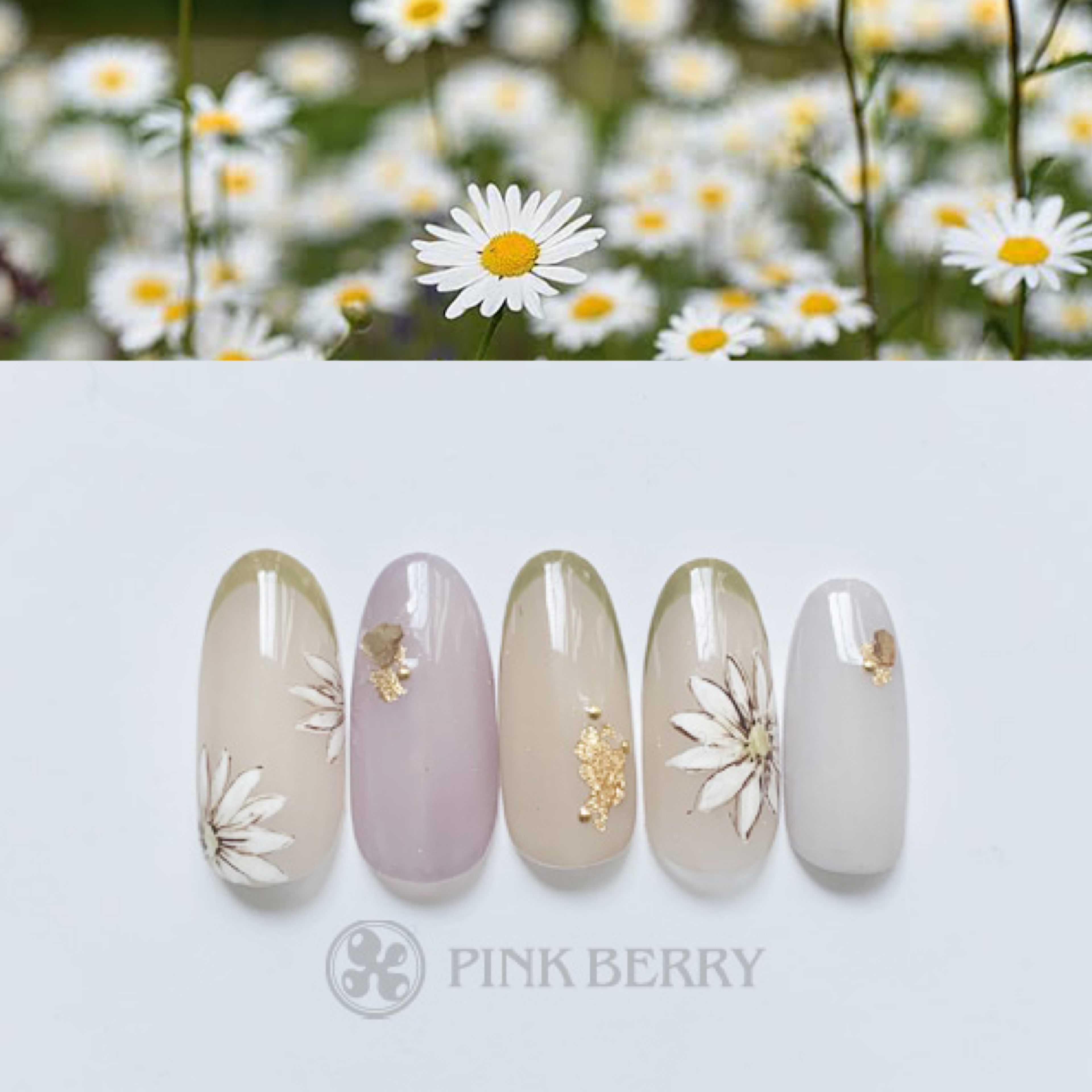 トレンドアート3月 Yume編 松山市のネイルサロンピンクベリー Pink Berry
